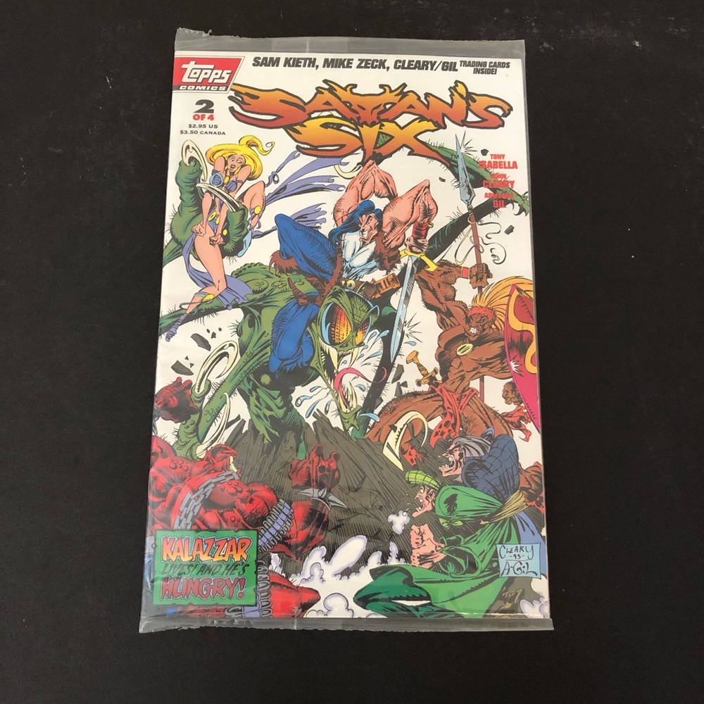 Topps Comics Satan's Six #2 (of 4) with Cards 1993